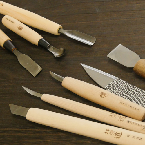 Mikisyo Woodcarving Tool Left-Handed Yasuki Steel Blade Black